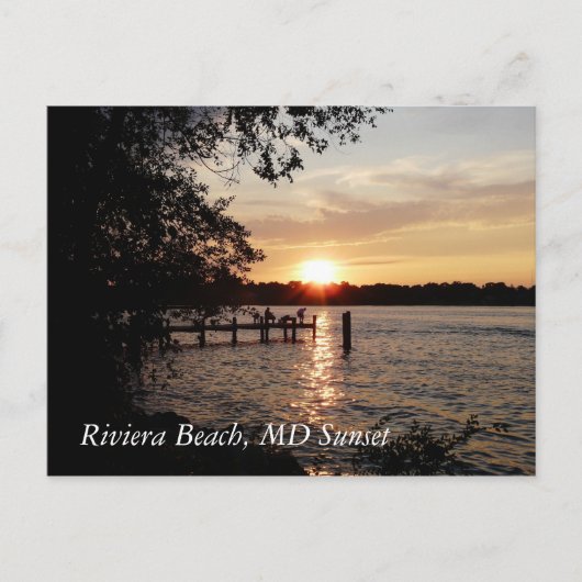 Riviera Beach, MD Sunset - BRIEFKAART (Voorkant)