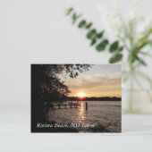 Riviera Beach, MD Sunset - CARTE POSTCARD (Debout devant)