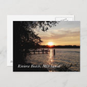 Riviera Beach, MD Sunset - CARTE POSTCARD (Devant / Derrière)