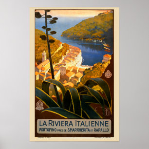 Riviera italien Europe Italie Affiche de voyage