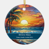 Riviera Maya Beach Vakantie Keramisch Ornament (Voorkant)
