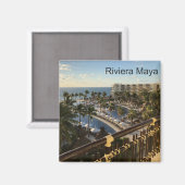 Riviera Maya Cancun Mexique - Magnet Carré (Recto/Verso)