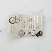 Riviera Maya Faire-part de mariage du passeport me (Intérieur)