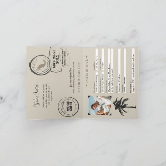 Riviera Maya Mexico Paspoort Uitnodiging voor het (Binnen)