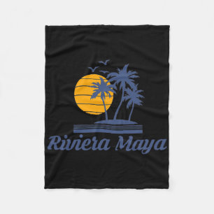 Riviera Maya Mexico Strand Toerist Souvenir Vakant Fleece Deken