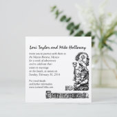 Riviera Maya Mexique Invitation au mariage Gold (Debout devant)