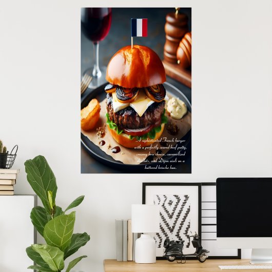 Riviera Rhapsody Burger 24x36 Poster (Thuiskantoor)