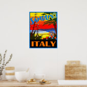 Riviera San Remo, Italie, affiche de voyage vintag (Cuisine)