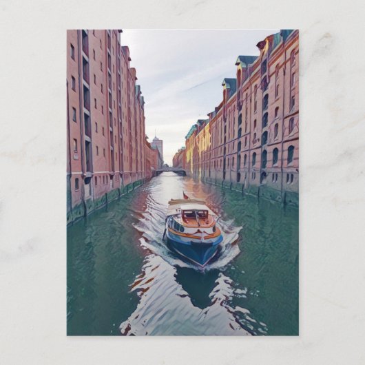 Rivierboot, Hamburg Briefkaart (Voorkant)