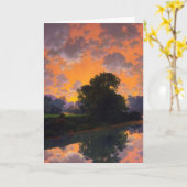 Rivière chez Scutney par la carte de voeux de (Fleur jaune)