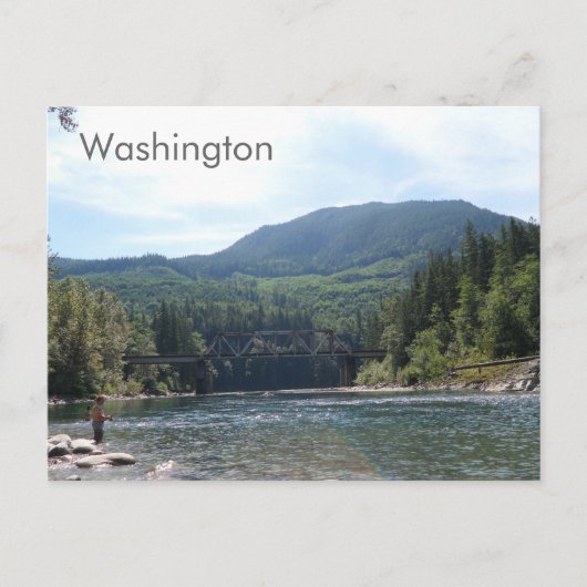 Rivière en carte postale de l'état de Washington (Devant)