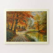 Rivière et bois en automne Puzzle (Horizontal)