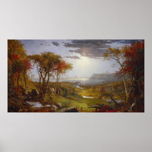 Rivière Hudson - Jasper F. Cropsey Poster des beau (Devant)