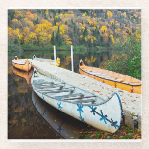 Rivière Jacques-Cartier   Rabaskas Dock Glazen Onderzetter