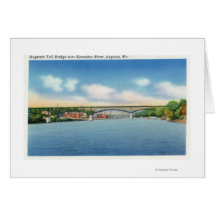 Rivière Kennebec Vue du pont-péage Augusta