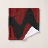 Rivière Noire moderne Rouge profond (Gant de toilette)
