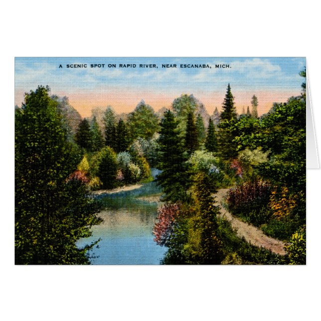 Rivière rapide Escanaba, Michigan (Devant horizontal)