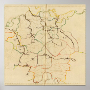 Rivieren en Valleys van Duitsland Poster