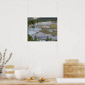 Rivieren lopen door een laaglandgedeelte van Jaspe Poster (Keuken)