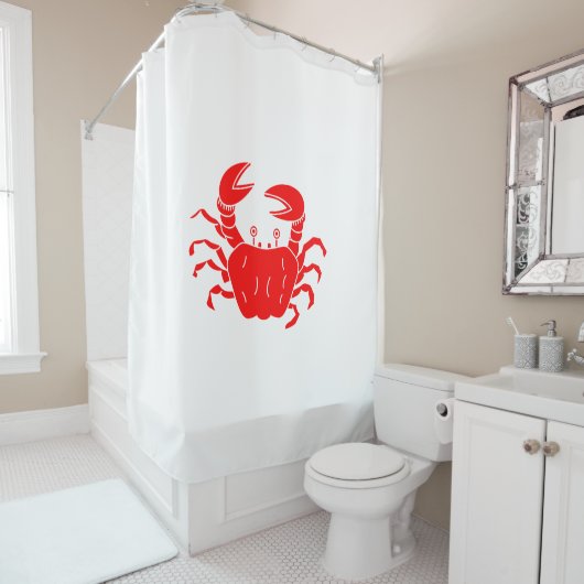Rivierkrab Douchegordijn (In situ)