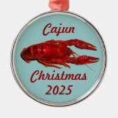 Rivierkreeft Cajun Kerstornament Metalen Ornament (Voorkant)
