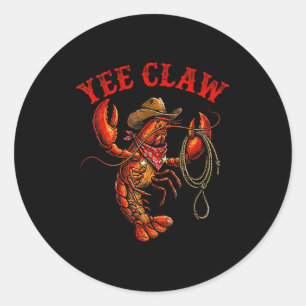 Rivierkreeft cowboy joe klauw rivierkreeft kreeft ronde sticker