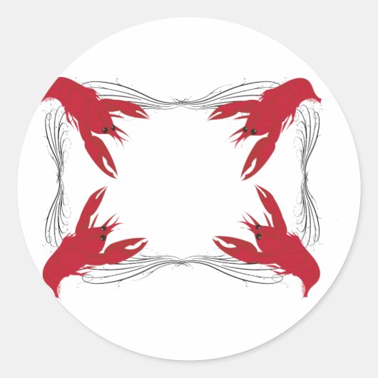 Rivierkreeftenbasis Ronde Sticker (Voorkant)