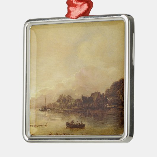 rivierlandschap metalen ornament (Links)