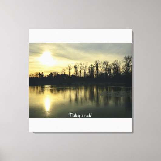 Rivierlandschap Zonnevermeerderde schilderdruk Canvas Afdruk (Voorkant)