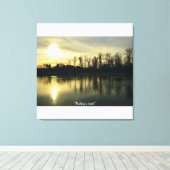 Rivierlandschap Zonnevermeerderde schilderdruk Canvas Afdruk (Insitu (Houten vloer))