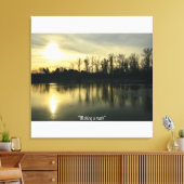 Rivierlandschap Zonnevermeerderde schilderdruk Canvas Afdruk (Insitu (Woonkamer))