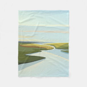 Rivierlandschappen Fleece Deken