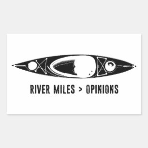 Riviermijlen > Meningen Kayak Rechthoekige Sticker