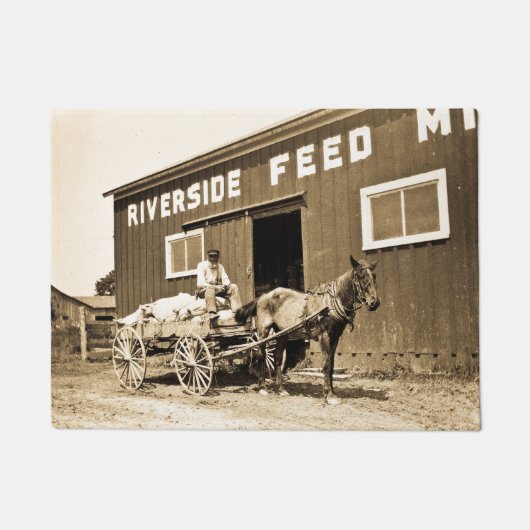 riviermond- en klauwzeerwagon deurmat (Voorkant)