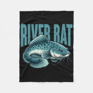 Rivierrat Meerval Vissen Visser Fleece Deken