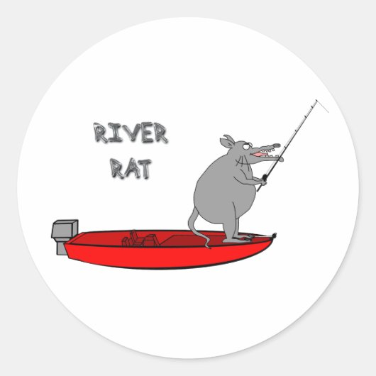rivierrat ronde sticker (Voorkant)