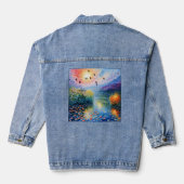 rivierscène met heteluchtballonnen denim jacket (Achterkant)