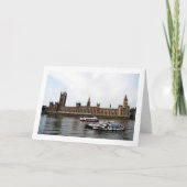 Rivierschepen buiten het Palace of Westminster Kaart (Voorkant)
