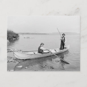 Rivierschippers van de St. Lawrence, 1890 Briefkaart
