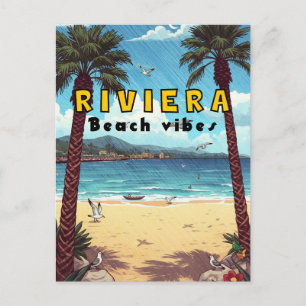Rivierstrand, Europese zomer Feestdagenkaart
