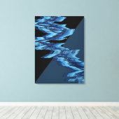 Rivierstroompatroon Canvas Afdruk (Insitu (Houten vloer))