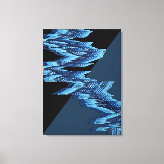Rivierstroompatroon Canvas Afdruk (Voorkant)