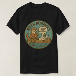 Rivierzwervers Huidige stemming Avontuur Kanoën T-shirt