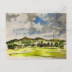 Rivington Winter Hill Landschap Briefkaart