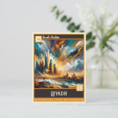 Riyad, Saoedi-Arabië |  schilderij Briefkaart (Staand voorkant)