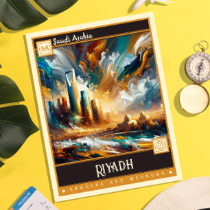 Riyad, Saoedi-Arabië    schilderij Briefkaart