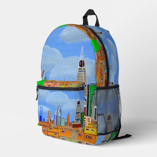 Riyadh, Saoedi-Arabië backpack Bedrukte Rugzak (Achterkant Hoek Rechts)