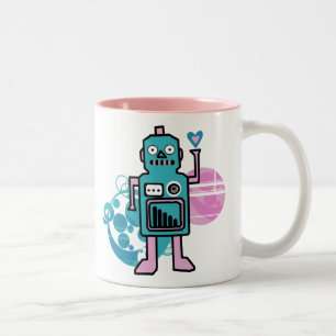 Riyah-Li Design Robot Tweekleurige Koffiemok
