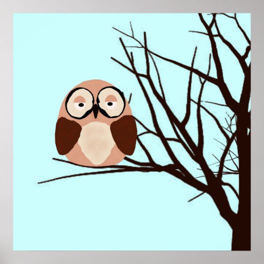 Riyah-Li Design Winter Owl Poster (Voorkant)