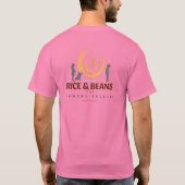 Riz et haricots pour Bellies affamées Inc. T-Shirt (Dos)